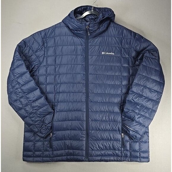 Columbia 590 TD TurboDown Hooded Puffer Jacket Men's 3XLT Bllue